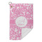 Floral Vine Microfiber Golf Towels Small - FRONT FOLDED