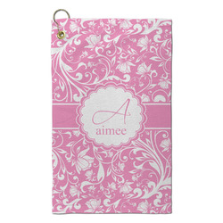 Floral Vine Microfiber Golf Towel - Small (Personalized)