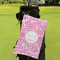 Floral Vine Microfiber Golf Towels - Small - LIFESTYLE