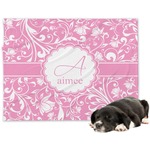 Floral Vine Dog Blanket - Large (Personalized)
