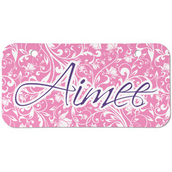 Floral Vine Mini/Bicycle License Plate (2 Holes) (Personalized)