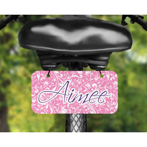 Floral Vine Mini License Plate on Bicycle - LIFESTYLE Two holes