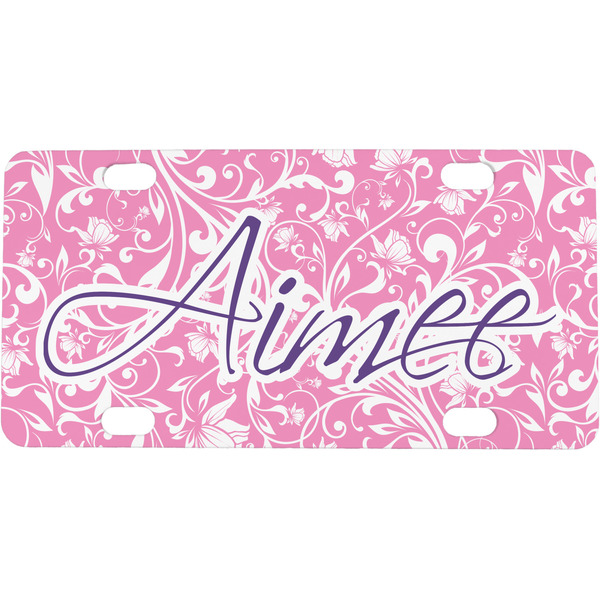 Custom Floral Vine Mini/Bicycle License Plate (Personalized)