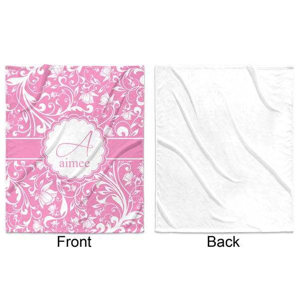 Floral Vine Minky Blanket - 50"x60" - Single Sided - Front & Back