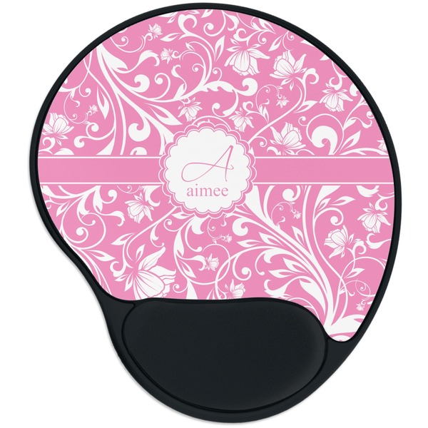 Custom Floral Vine Mouse Pad with Wrist Support