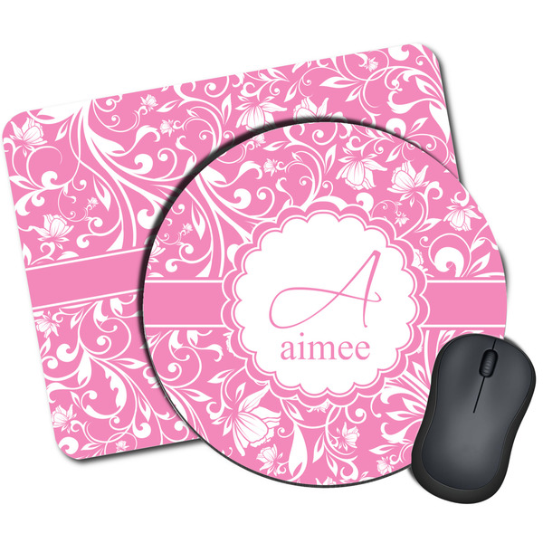 Custom Floral Vine Mouse Pad (Personalized)
