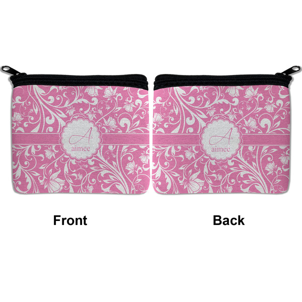 Floral Vine Neoprene Coin Purse - Front & Back (APPROVAL)