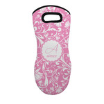 Floral Vine Neoprene Oven Mitt w/ Name and Initial