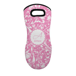 Floral Vine Neoprene Oven Mitt - Single w/ Name and Initial
