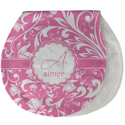 Floral Vine Burp Pad - Velour w/ Name and Initial