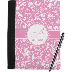 Floral Vine Notebook Padfolio - Large w/ Name and Initial