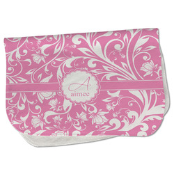 Floral Vine Burp Cloth - Fleece w/ Name and Initial