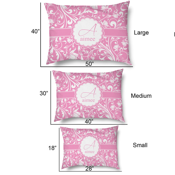 Floral Vine Outdoor Dog Beds - SIZE CHART