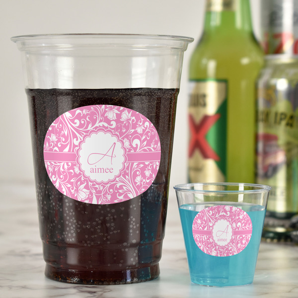Floral Vine Party Cups - 16oz - In Context