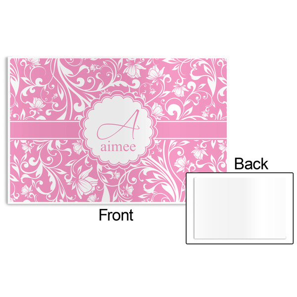 Floral Vine Disposable Paper Placemat - Front & Back