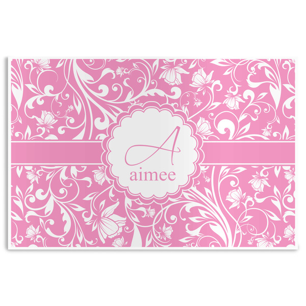 Custom Floral Vine Disposable Paper Placemats (Personalized)
