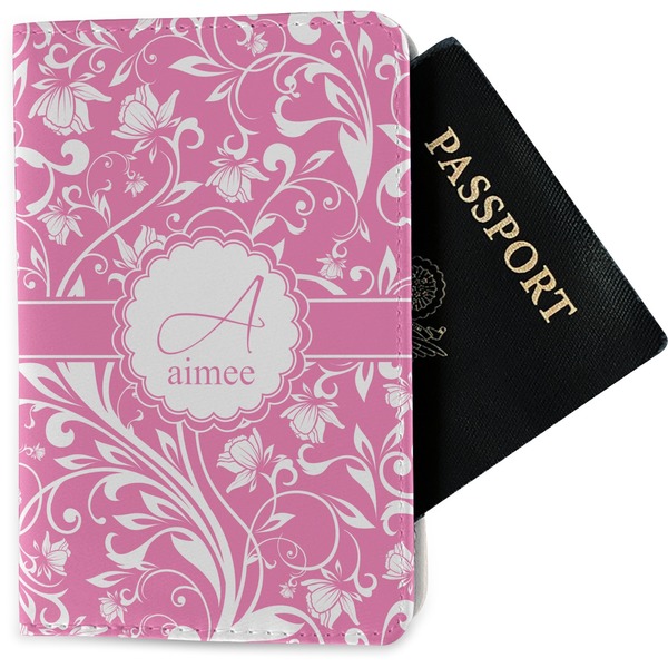 Custom Floral Vine Passport Holder - Fabric (Personalized)