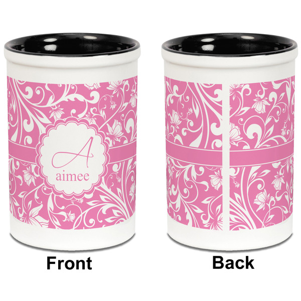 Floral Vine Pencil Holder - Black - approval