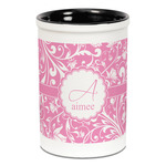 Floral Vine Ceramic Pencil Holders - Black