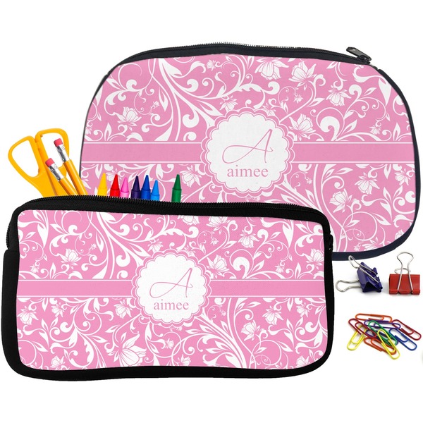 Floral Vine Pencil / School Supplies Bags Small and Medium