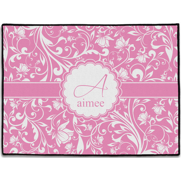 Custom Floral Vine Door Mat - 24"x18" (Personalized)