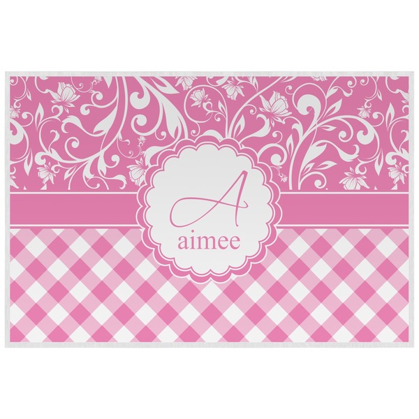 Floral Vine Personalized Placemat (Back)