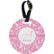 Floral Vine Personalized Round Luggage Tag