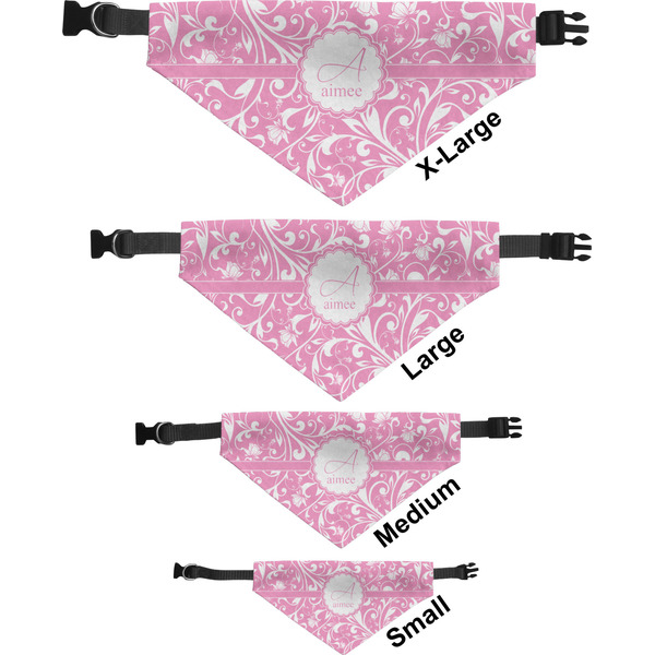 Floral Vine Pet Bandana Sizes