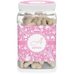 Floral Vine Dog Treat Jar (Personalized)