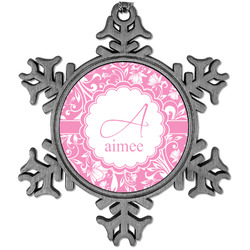Floral Vine Vintage Snowflake Ornament (Personalized)