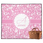 Floral Vine Outdoor Picnic Blanket (Personalized)