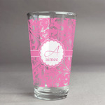 Floral Vine Pint Glass - Full Print (Personalized)