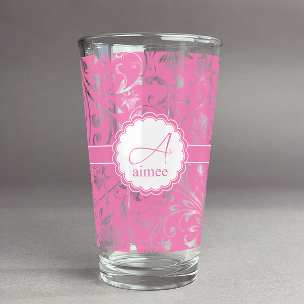 Custom Floral Vine Pint Glass - Full Print (Personalized)