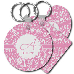 Floral Vine Plastic Keychain (Personalized)