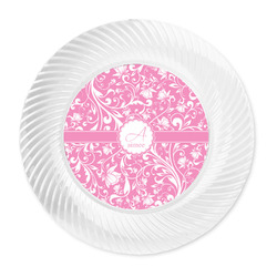Floral Vine Plastic Party Dinner Plates - 10" (Personalized)