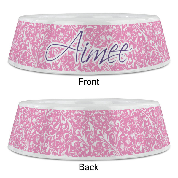 Floral Vine Plastic Pet Bowls - Large - APPROVAL