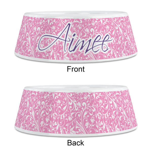 Floral Vine Plastic Pet Bowls - Medium - APPROVAL