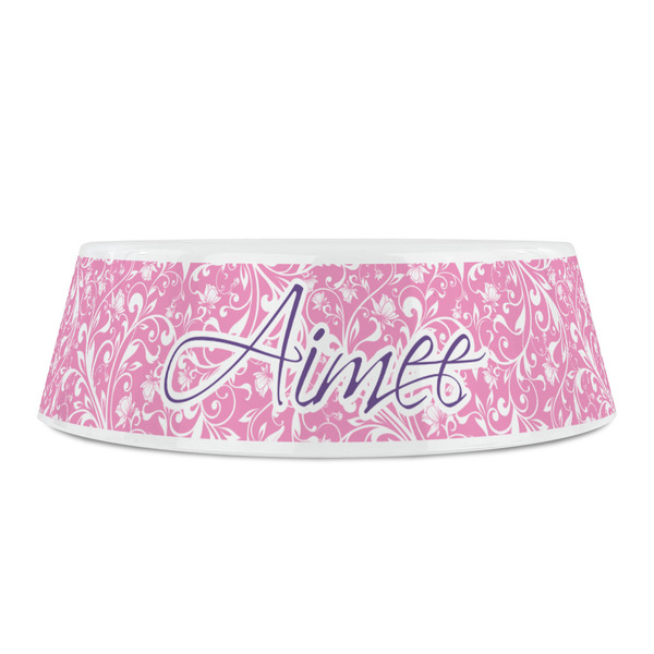 Floral Vine Plastic Pet Bowls - Small - FRONT