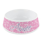 Floral Vine Plastic Dog Bowl - Small (Personalized)