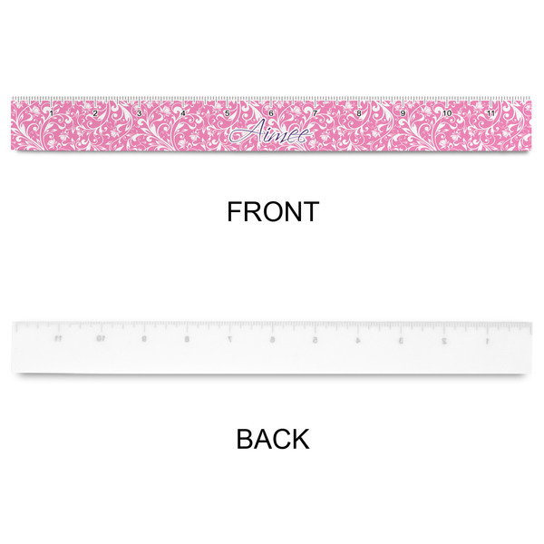 Floral Vine Plastic Ruler - 12" - APPROVAL