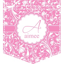 Floral Vine Iron On Faux Pocket (Personalized)