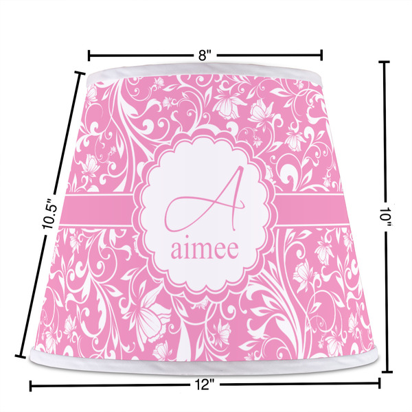 Floral Vine Poly Film Empire Lampshade - Dimensions