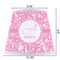 Floral Vine Poly Film Empire Lampshade - Dimensions