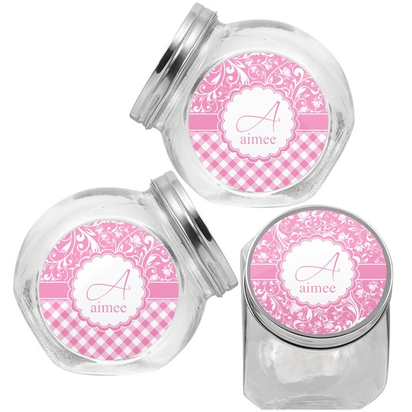 Floral Vine Puppy Treat Jar - Top Left Right
