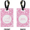 Floral Vine Rectangle Luggage Tag (Front + Back)