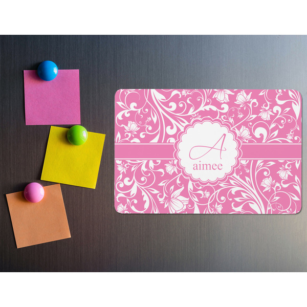 Floral Vine Rectangular Fridge Magnet - LIFESTYLE