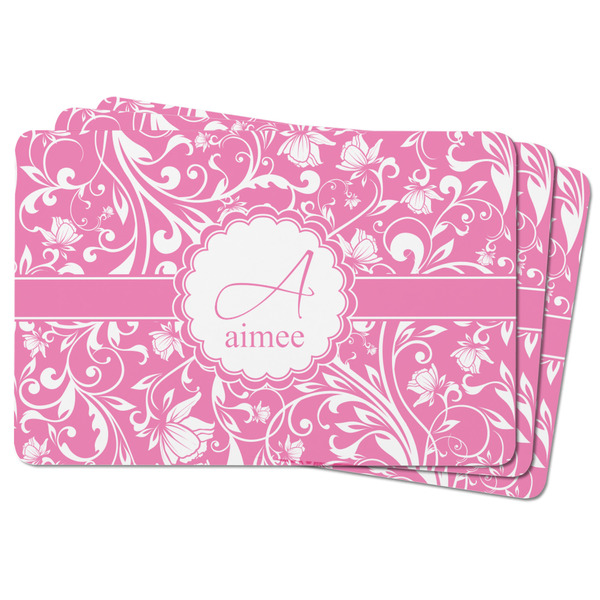 Floral Vine Rectangular Fridge Magnet - THREE