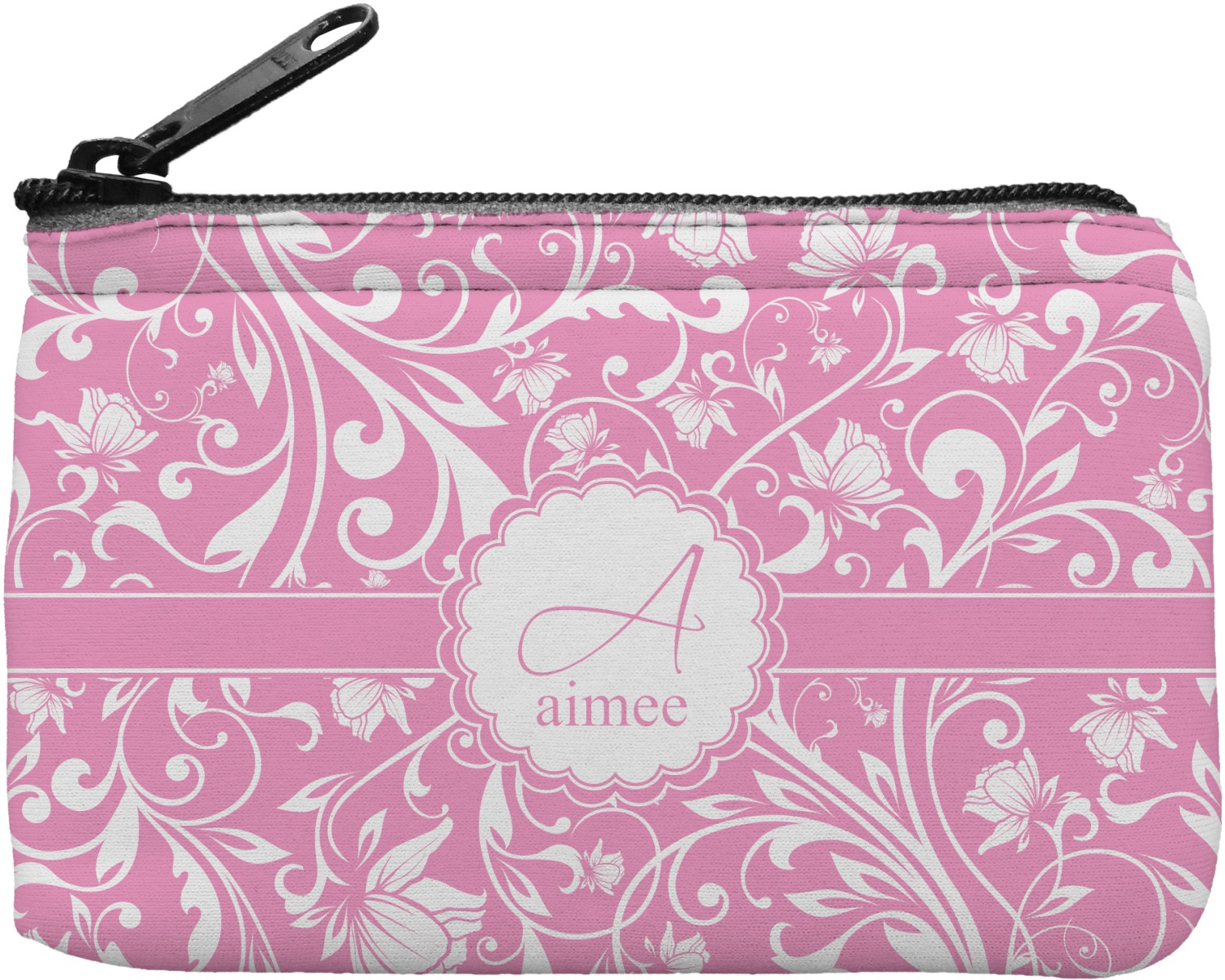 Personalized Floral Rectangular Coin Purse 