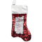 Floral Vine Red Sequin Stocking - Front