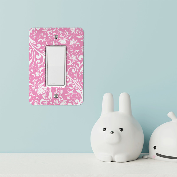 Floral Vine Rocker Light Switch Covers - Single - IN CONTEXT